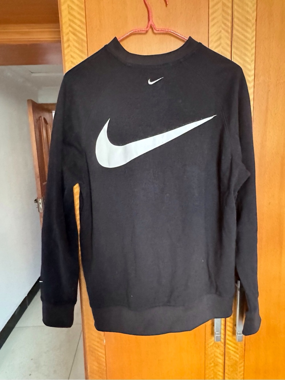 Nike Black Crewneck Sweatshirt with White Swoosh